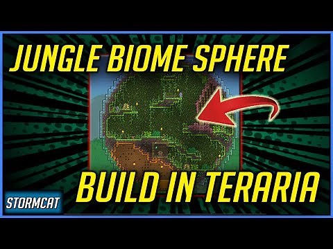 TERRARIA 1.3 MINI JUNGLE BIOME SPHERE - BIOME BUBBLE SPEED BUILD - TERRARIA BUILDS
