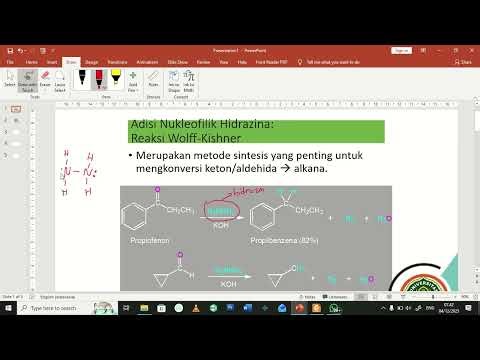 Reaksi Aldehid/keton dengan hidrazina (wolf khisner)