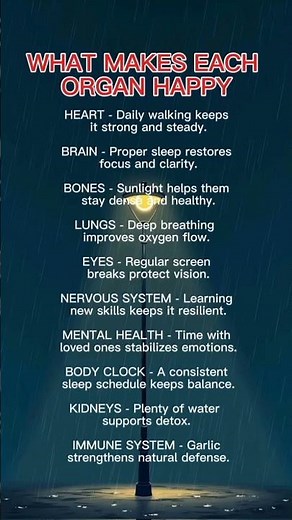 What Makes Each Organ Happy (Simple Health Psychology)