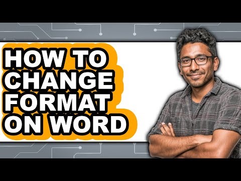 How to Change Format on Word (only Way)