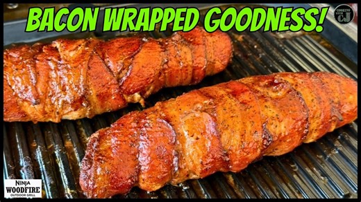 Deliciously Smoked Pork Tenderloin Wrapped In CRISPY Bacon