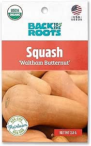 Back to the Roots 100% Organic Seed Packet - Squash 'Winter Waltham Butternut' 2.8g