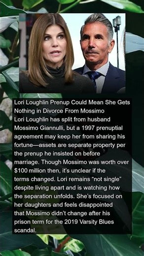 Lori Loughlin Original Prenup Says She Gets Nothing!!! | #news #shorts