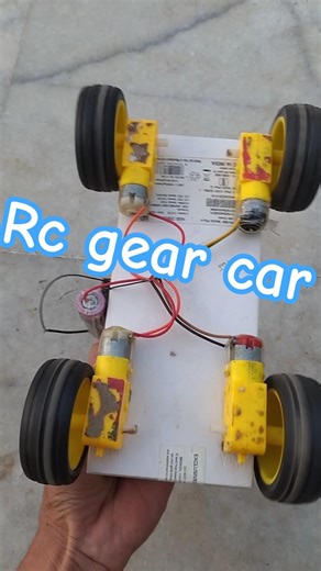 use dc gear motor and make rc car #dc #dcmoter #gearmotor #scienceproject