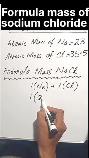 Formula mass of sodium chloride NaCl