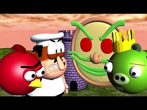 The Pizza Tower starring Angry Birds ♫ ♫ ♫ 3D ANIMATED SPOOF - Funvideotv - style ;-))