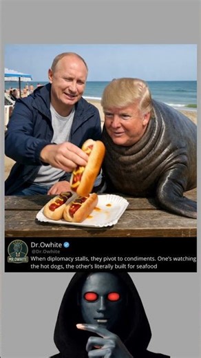 Putin Chilling With Trump the Sea Lion at the Beach
