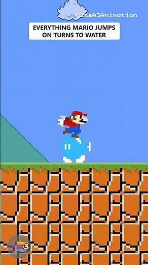 Everything Mario Jumps on Turns Into WATER! #mario