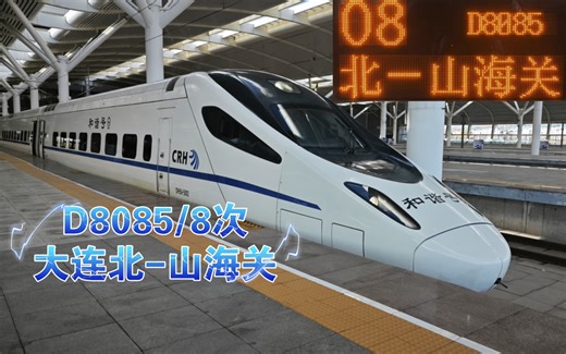 『中国铁路』『最好朋友生日作』D8085\u002F8次列车（大连北-山海关）全程原速侧方展望