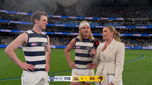 "He still takes time out of his day to look after me throughout some dark periods this year... couldn't think of anyone better to lead us to a granny." Bailey Smith on Patrick Dangerfield 🫡 | AFL