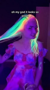 Turn off the lights and let the neon rainbow hair steal the show! 🌈✨ Glowing in the dark and DIY at home🧤💫 🤟🏻 @goddessmisfit 👀 🌜 Use code "goddessmisfit" for 20% off!🌟 • • #iroiro #iroirocolors #rainbowhair #neonrainbowhair #neonhair #vibranthaircolor #hairinspo | Iroiro colors
