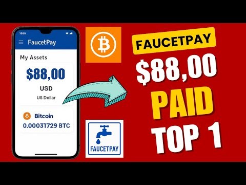 Faucetpay Earning: Free Crypto $88,00 Withdraw