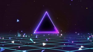 Download Retro style 80s-90s futuristic grid wireframe backdrop. Digital landscape neon retro party laser pattern background. for free