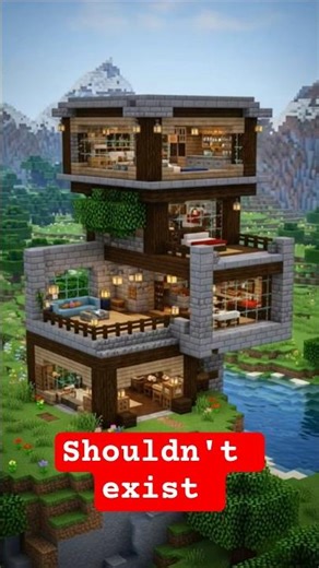 These MINECRAFT Houses SHOULDN'T Exist. 🏘 #minecraft #shorts