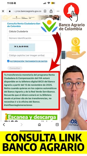 380K views · 6.3K reactions | Link del Banco Agrario para consultar...
