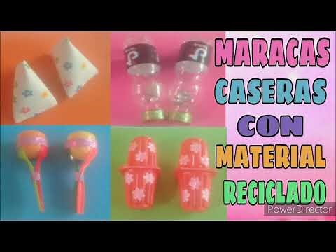 CÓMO HACER MARACAS CASERAS CON MATERIAL RECICLADO