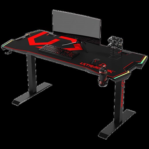 Ultradesk FORCE - Gaming desk, LED RGB Prismatic, Height adjustment