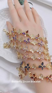 JML New Design Beautiful Multi-color Cross butterfly Zircon Adjustable Bracelet 14K Gold Plated Fashion Women Jewelry Wholesale