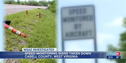 Speed monitoring signs taken down along I-64 in Cabell County