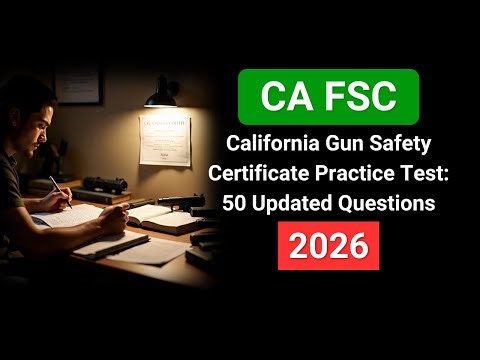 NEW California Gun Safety Certificate Practice Test 2026: 50 CA FSC Questions and Answers