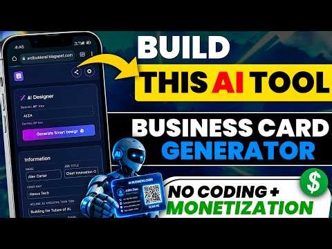 Build AI Business Card Generator Website with QR Codes & Ad Monetization (Free Method)