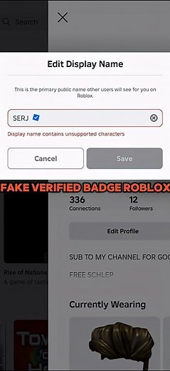 Fake verified badge roblox #roblox #freeschlep