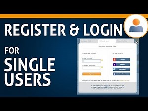 01 Register & Login for Singleusers