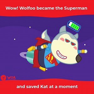 Let's share energy together, Superhero Wolfoo! 😍 #WOANETWORK | Wolfoo Series