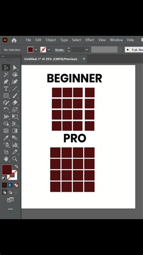 easy grid tutorial in Adobe illustrator ✨#shorts #youtubeshorts #trending #viral