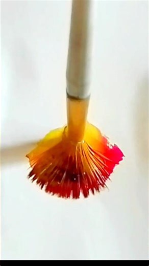 💛❤️✨ One Stroke Art #shorts #art #onestrokepainting