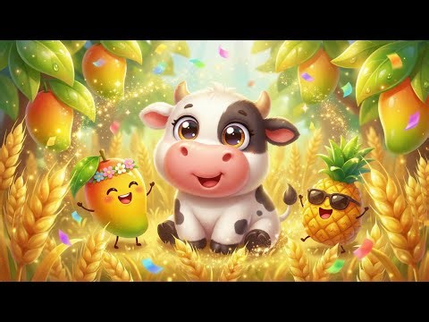 Old MacDonald Had A Farm 🐷🍏 | Dancing Fruit Toddler Sensory Visual Learning Animation for Babies