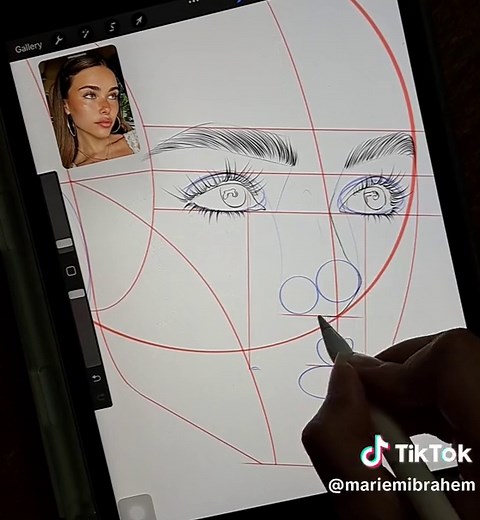 Face Tutorial Drawing on iPad with Madison Beer by Mariem Ibrahim