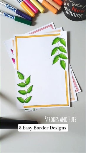 5 border designs for projects|#shorts #borderdesign #borderdesigns #borderdesignsforproject