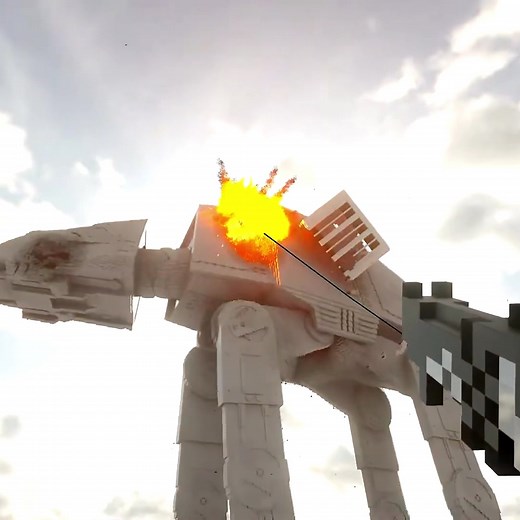 AT-AT Destruction - Teardown Gameplay in Minecraft