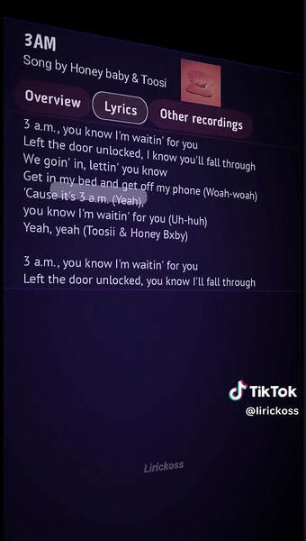 3AM 🤗🎧 // song by Honey Baby #lyrics #lyricsvideo #lyricsmusic #music #song #3AM #honeybaby #fypforyoupage #fypforyou #lirickoss