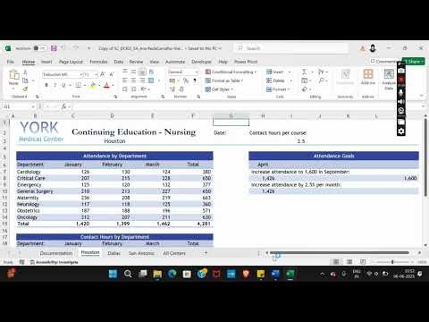 Shelly Cashman Excel 365 | Module 5: SAM Project A York Medical Center #shellycashman