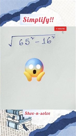 Simplifying A Nice Square Root Maths By Using Algebraic Formula #shorts #maths #simplification