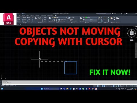Objects not Moving/Copying With Cursor in AutoCAD #autocadtutorial