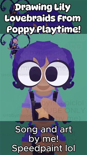 Drawing Lily Lovebraids from Poppy Playtime! #musican #music #musicproducer #indie #viral #artist