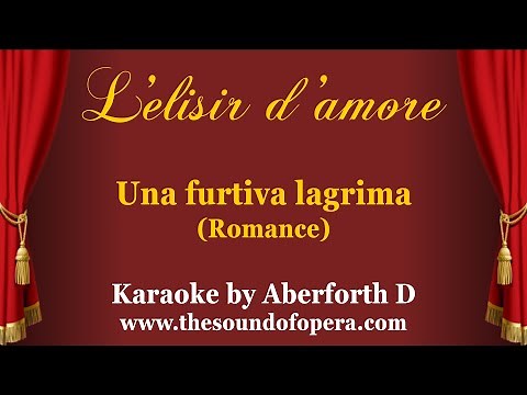 KARAOKE - Una furtiva lagrima (Romance) - L'elisir d'amore (Donizetti) | Aberforth D