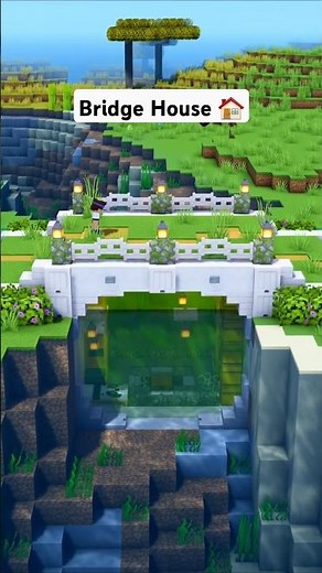 Minecraft River Bridge House Tutorial 🏠 #minecraft
