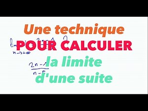 Une technique pour calculer la limite d'une suite