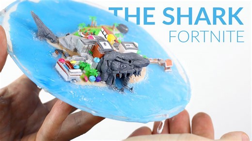 Recreating the shark in Fortnite with clay!