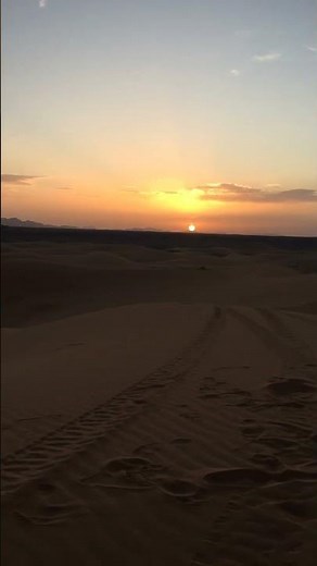 Beautiful sunset in Sahara desert