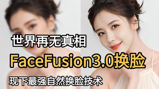 【AI换脸】逼真到可怕!最强换脸软件FaceFusion3.0来了（附整合包）变态又自然的AI换脸教程！FaceFusion插件安装使用教程