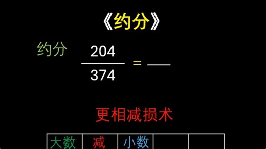 分数约分，如此简单