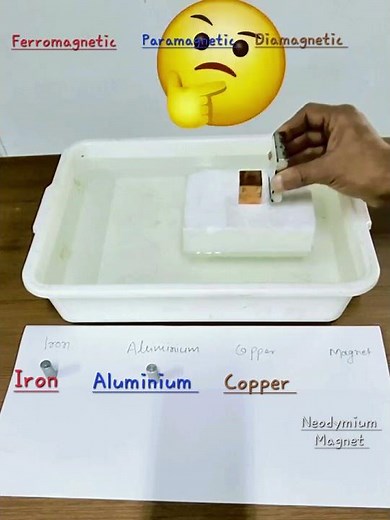 The SHOCKING TRUTH About Ferromagnetic vs Paramagnetic vs Diamagnetic #science #physics #shorts