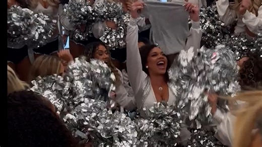 NFL cheerleader surprises cheer squad with pregnancy news
