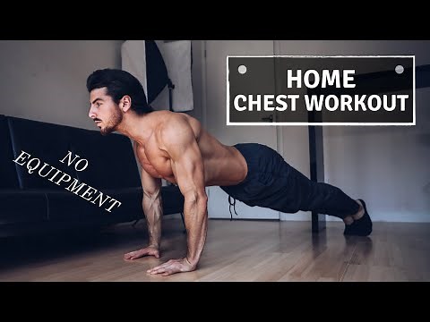 HOME CHEST WORKOUT | No Equipment | Rowan Row