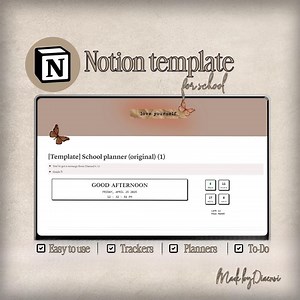 Aesthetic Notion School Planner Template – Student Organizer, Assignment Tracker, Weekly & Daily Planner, Study Schedule - Etsy Canada